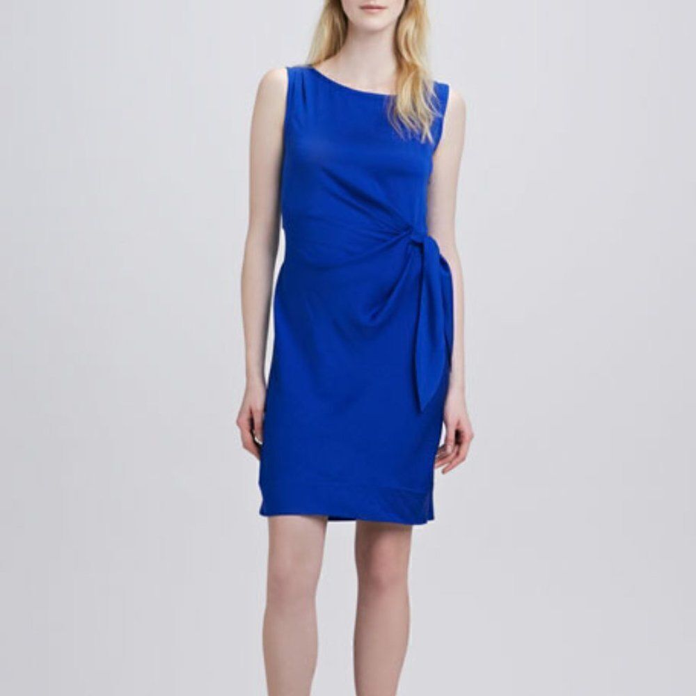 Diane Von Furstenburg Blue New Della Tie Dress
